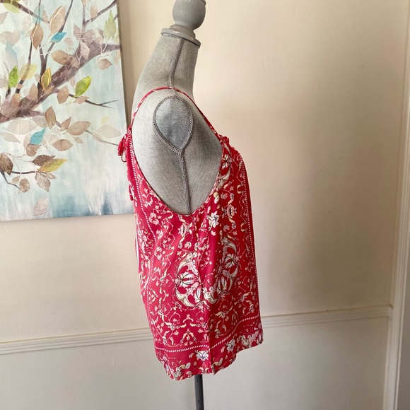 SOHO NEW YORK & COMPANY CORAL FLORAL PRINT SLIP ON SLEEVELESS SIZE MEDIUM🌟EUC🌟 - Picture 2 of 11